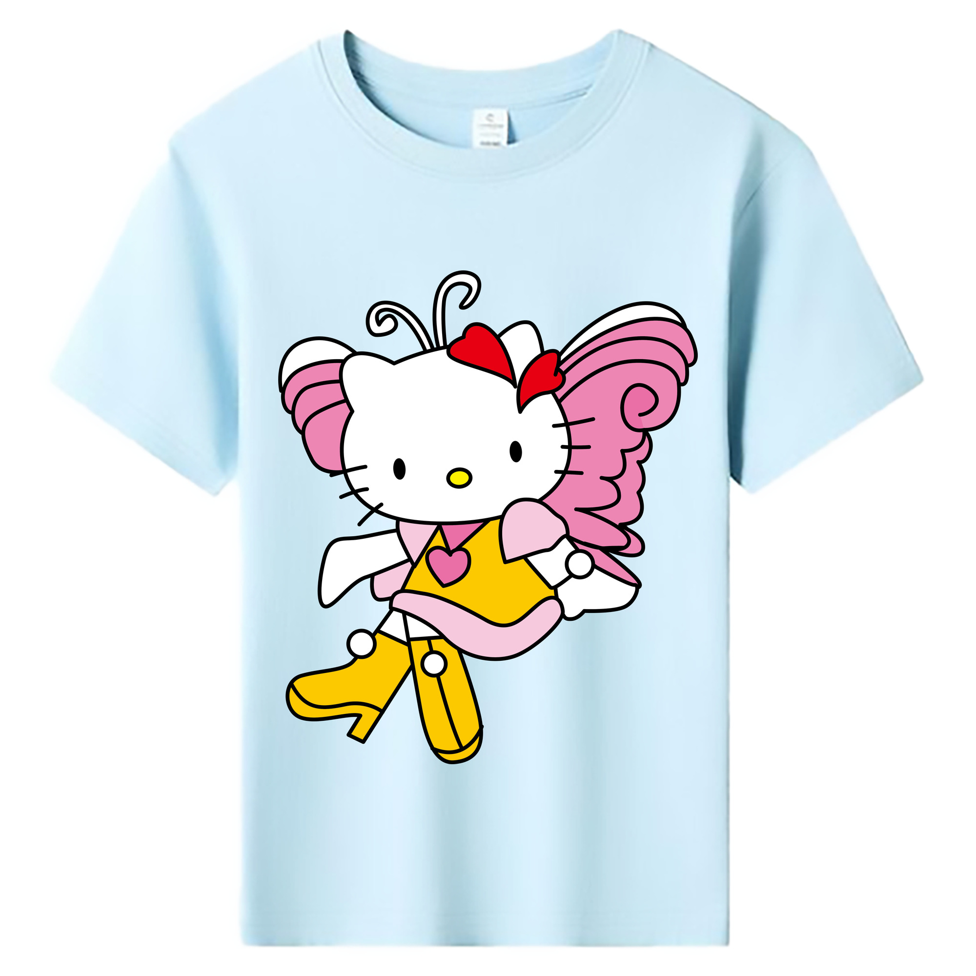 （画像用） Hello Kitty ハローキティ 綿100％キッズTシャツ（フロントプリント）